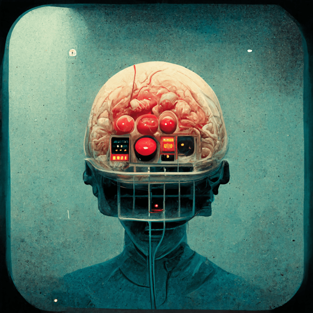 control panel on a human brain
